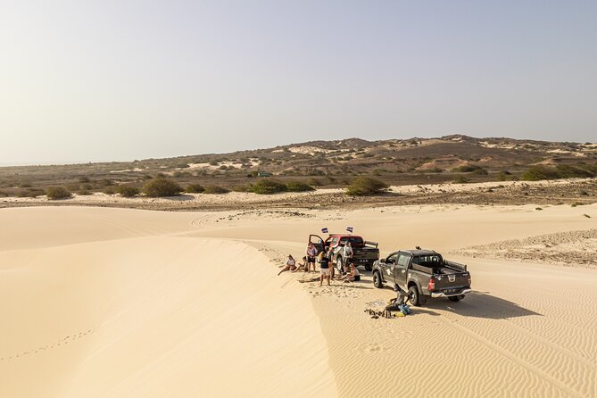 4WD Boa Vista group day tour south and north with sandboarding - Varandinha Beach and its cliffside caves