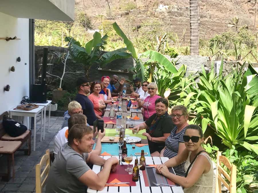 Cova–Paúl Valley Trek: Santo Antão Day Trip by Ferry - The mountain road to Cova crater