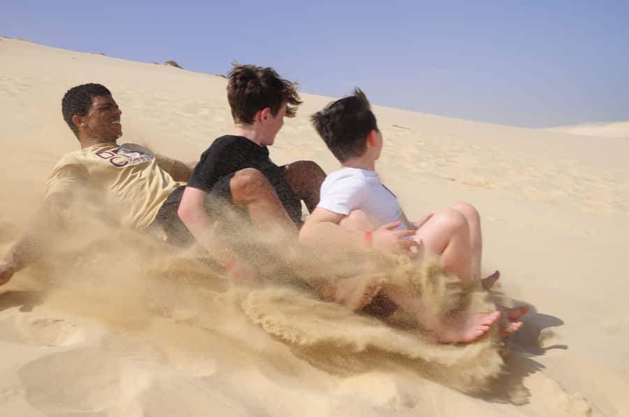 From Boa Vista: Sandboarding Adrenaline down the big Dunes - Arriving at Morro de Areia by 4x4