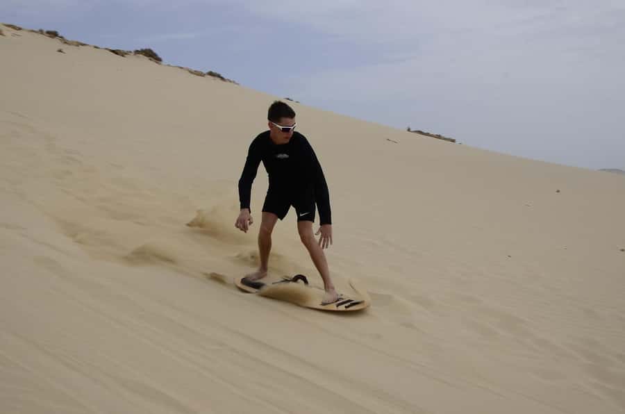 From Boa Vista: Sandboarding Adrenaline down the big Dunes - Your first run down the sand