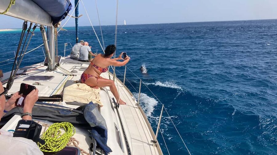 Full day sailing boat in Sal, Cape Verde:taste the Atlantic! - The water colors are part of the show