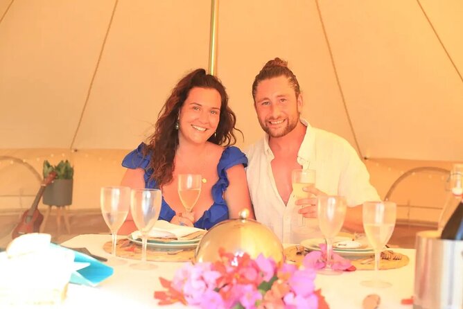 Romantic Sunset & Glamping Experience - Dinner, appetizer, wine, and snacks