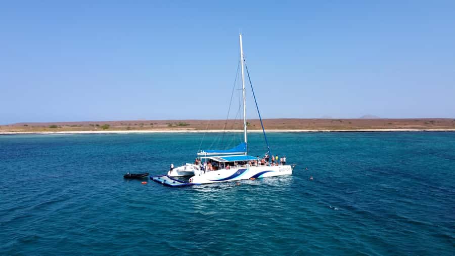 Sal: All-Inclusive Half-Day Lounge Catamaran Cruise - Sailing west from Sal with room to relax