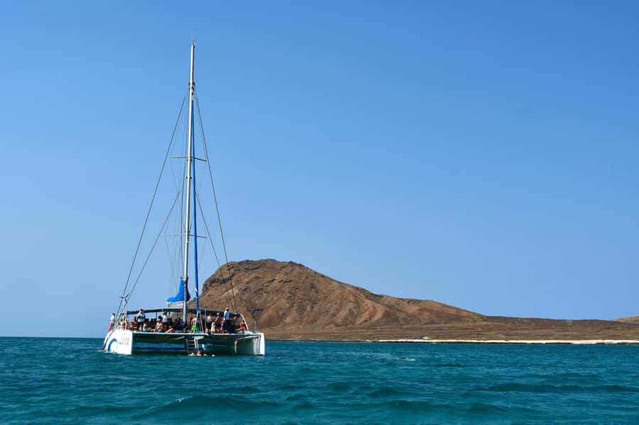 Sal: All-Inclusive Half-Day Lounge Catamaran Cruise - The return trip becomes a Cape Verdean party