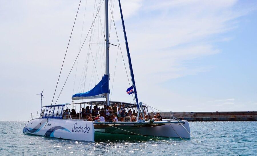 Santa Maria: Sal Island All-inclusive Adults-only Catamaran - Sailing west from Palmeira