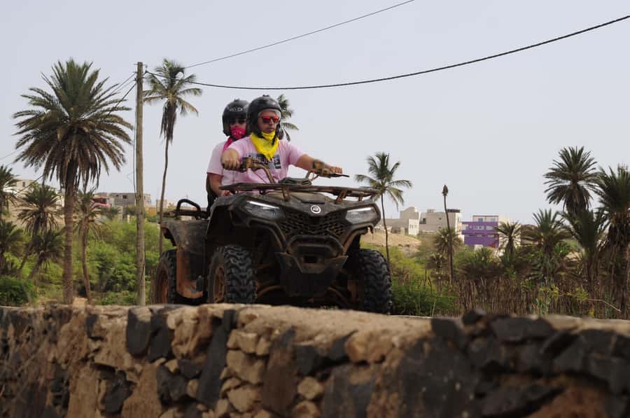São Vicente: Quad Bike Tour in Mindelo - 4 Hours Adrenaline - Calhau and the view toward Viana Volcano